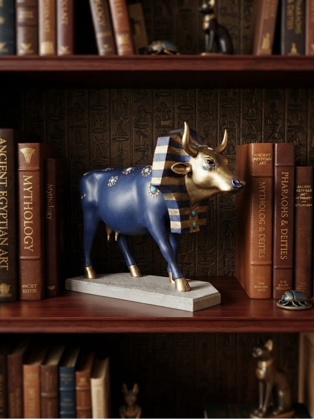 Cow Parade figurine named "Tutancowmon", item #9126